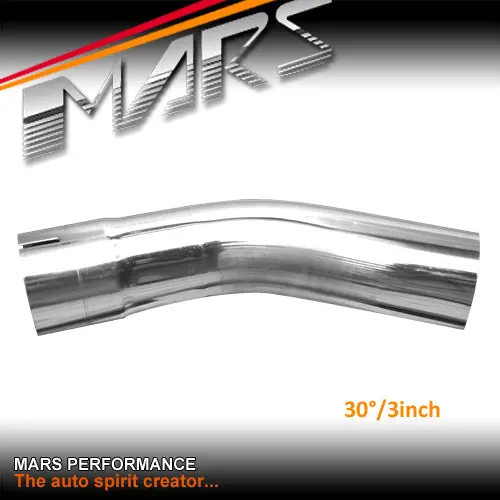 Mars 3 Inch 30 Degrees Mandrel Bend Polished Stainless Steel Pipe For Cat-Back Exhaust & Muffler Parts 1