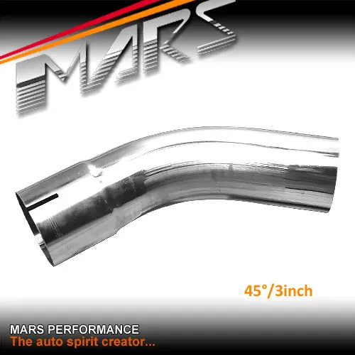 Mars 3 Inch 45 Degrees Mandrel Bend Polished Stainless Steel Pipe For Cat-Back Exhaust & Muffler Parts 1