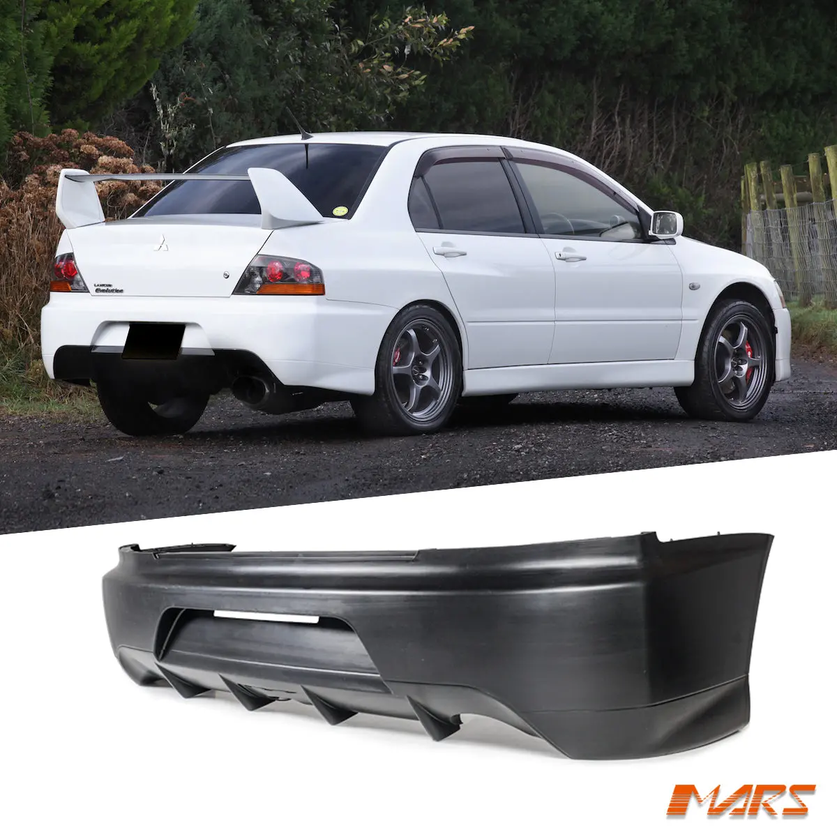 Plastic Rear Bumper Bar For Mitsubishi Lancer Evolution Evo Ix 7 8 9 Sedan 1