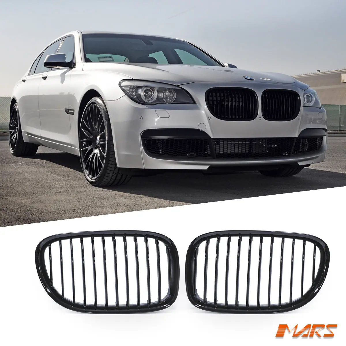 Gloss Black Front Bumper Bar Kidney Grill Bodykit For Bmw 7 Series F01 F02 F03 F04 2008-2015 1