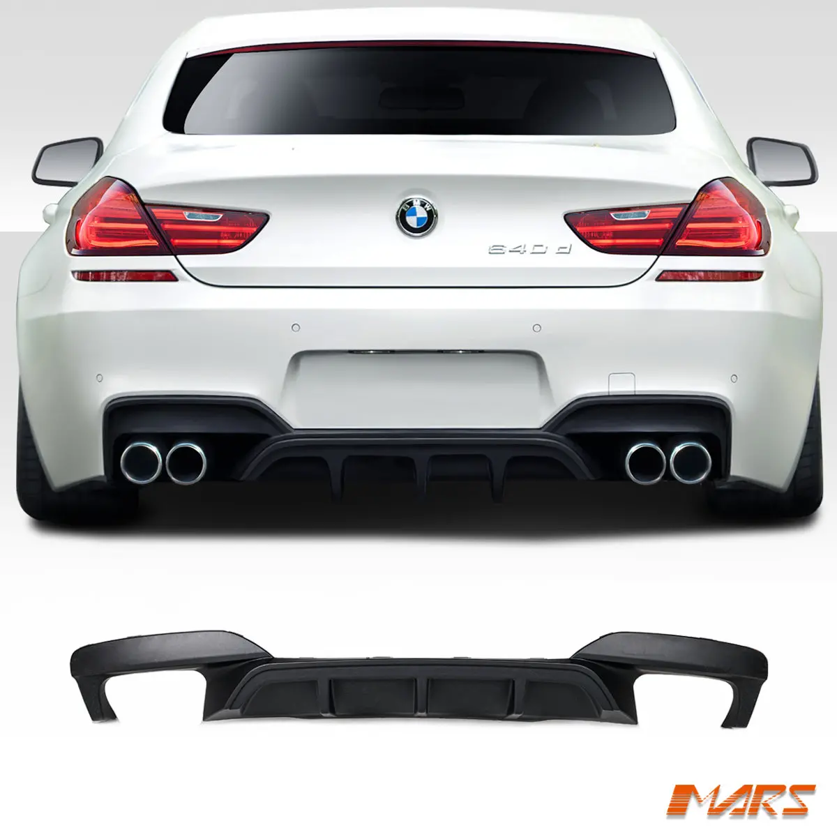 Performance Style Matt Black Rear Bumper Bar Diffuser Bodykit For Bmw 6-Series F06 F12 F13 2011-2018 1