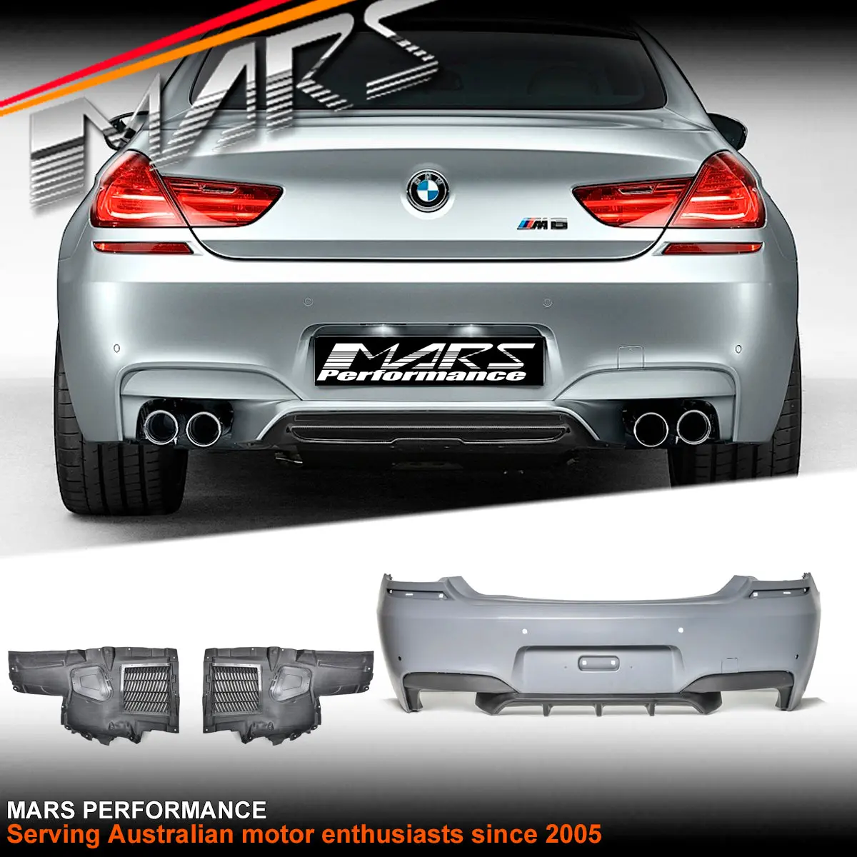 Rear Bumper Bar Bodykits & Diffuser For Bmw 6-Series F06 F12 F13 & M6 2011-2018 1