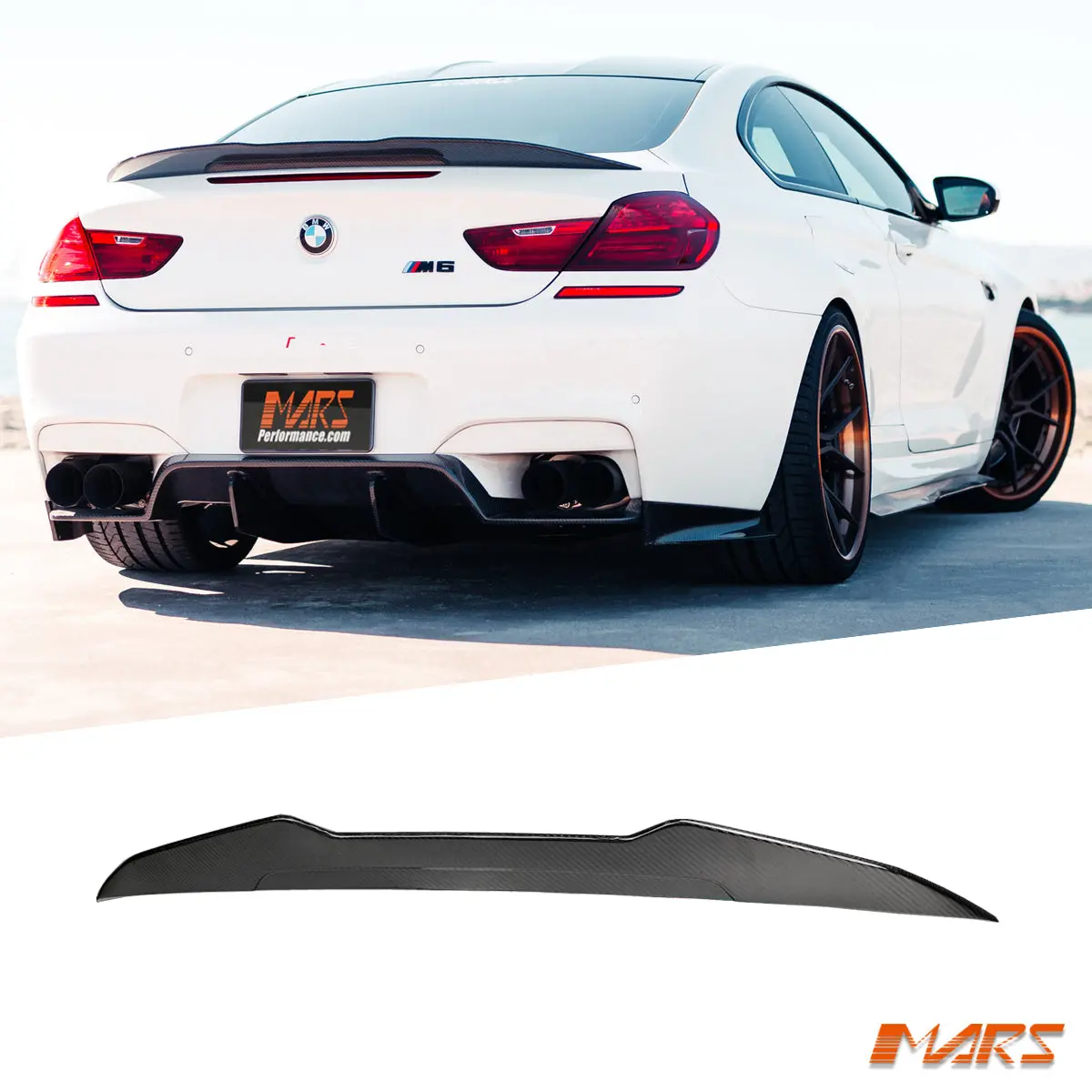 Psm Style Carbon Fibre Rear Trunk Lip Spoiler For Bmw 6-Series F06 Gran Coupe & M6 2011-2018 1