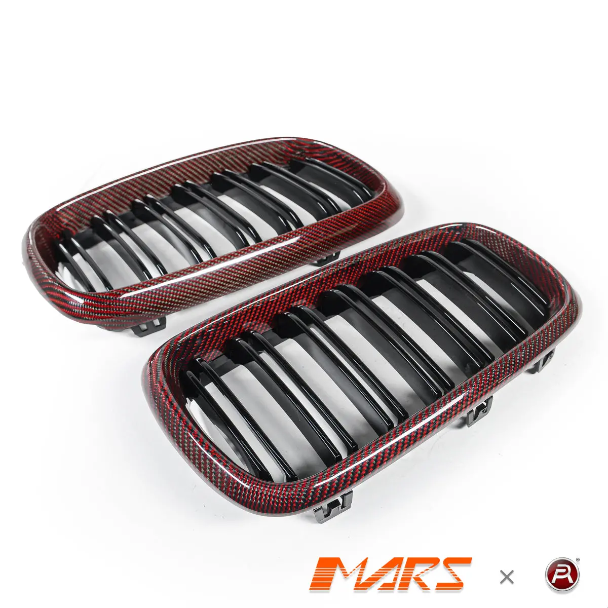 Carbon Fibre Front Bumper Bar Kidney Grille Grill Bodykit For Bmw X5 F15 X5m F85 & X6 F16 X6m F86 1