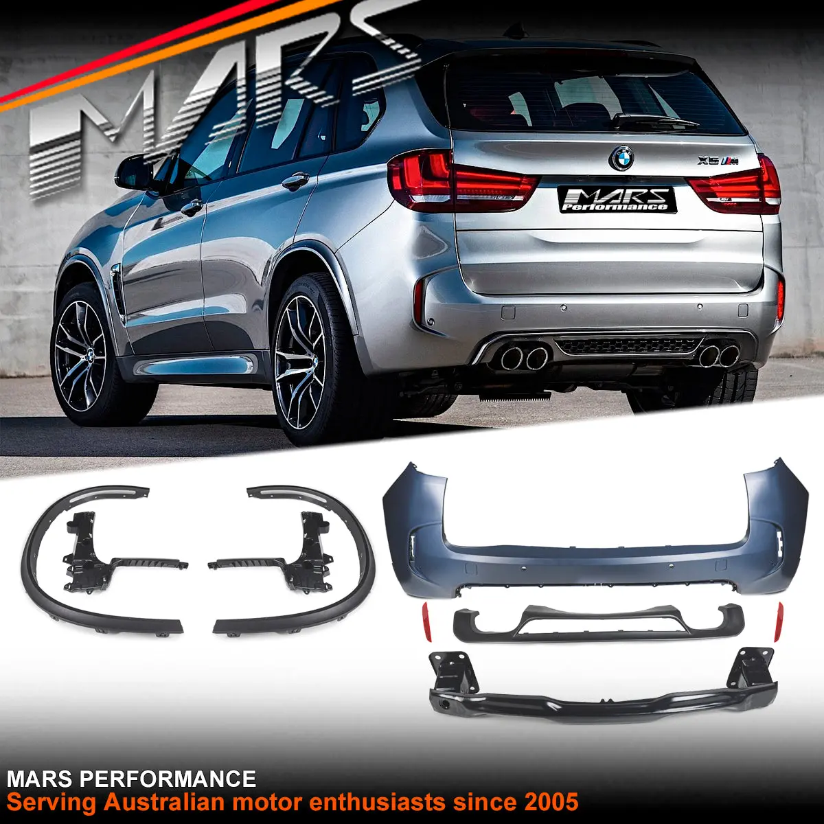 X5m Style Rear Bumper Bar & Fender Trim Wheel Arch Bodykit For Bmw X5 F15 2013-2018 1