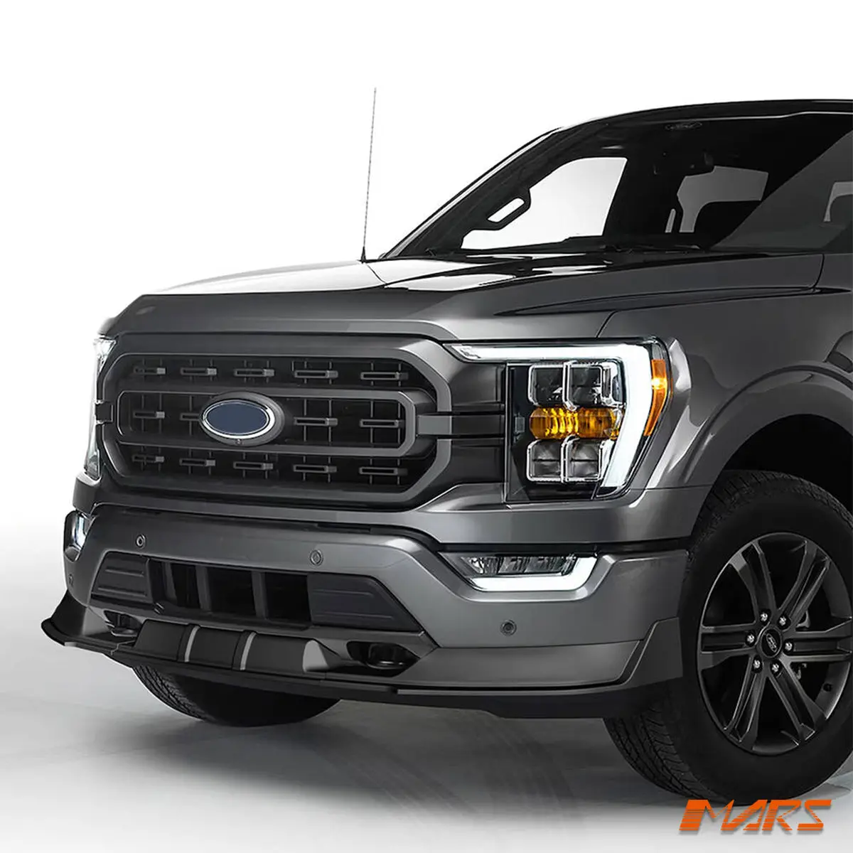 Floaro Matt Black Front Bumper Bar Lower Lip Spoiler Bodykit For Ford F-150 2021-2024 2
