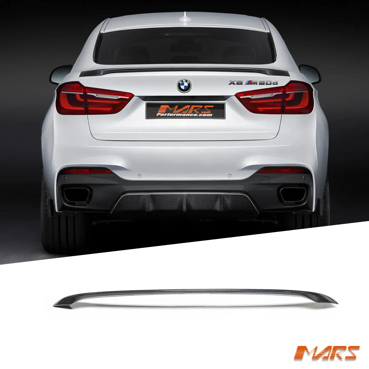 M Performance Style Carbon Fibre Rear Trunk Lip Spoiler Wing Bodykit For Bmw X6 F16 & F86 X6m 2014-2019 1