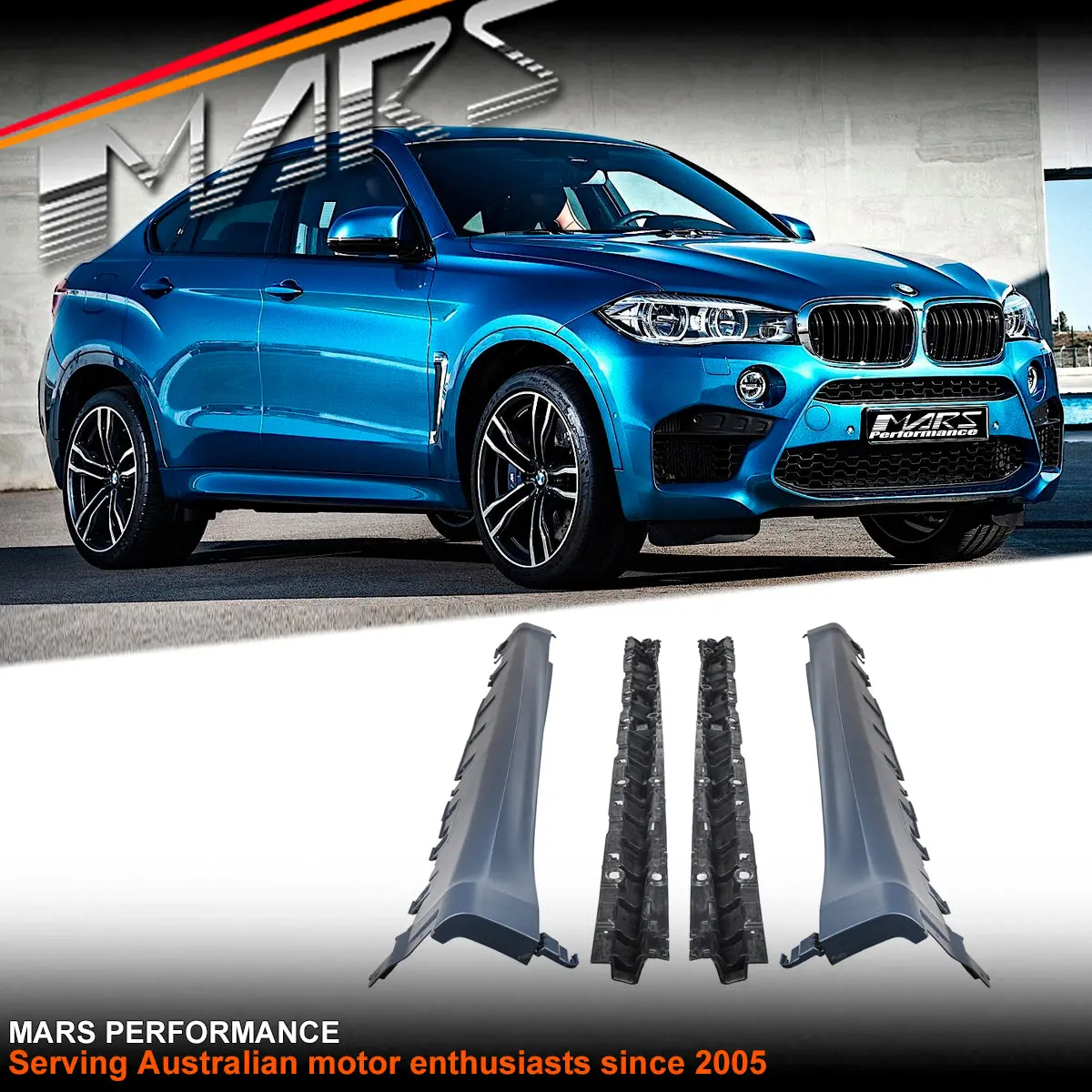 F86 X6m Style Bodykit Lower Side Skirts For Bmw F16 X6 2014-2019 1
