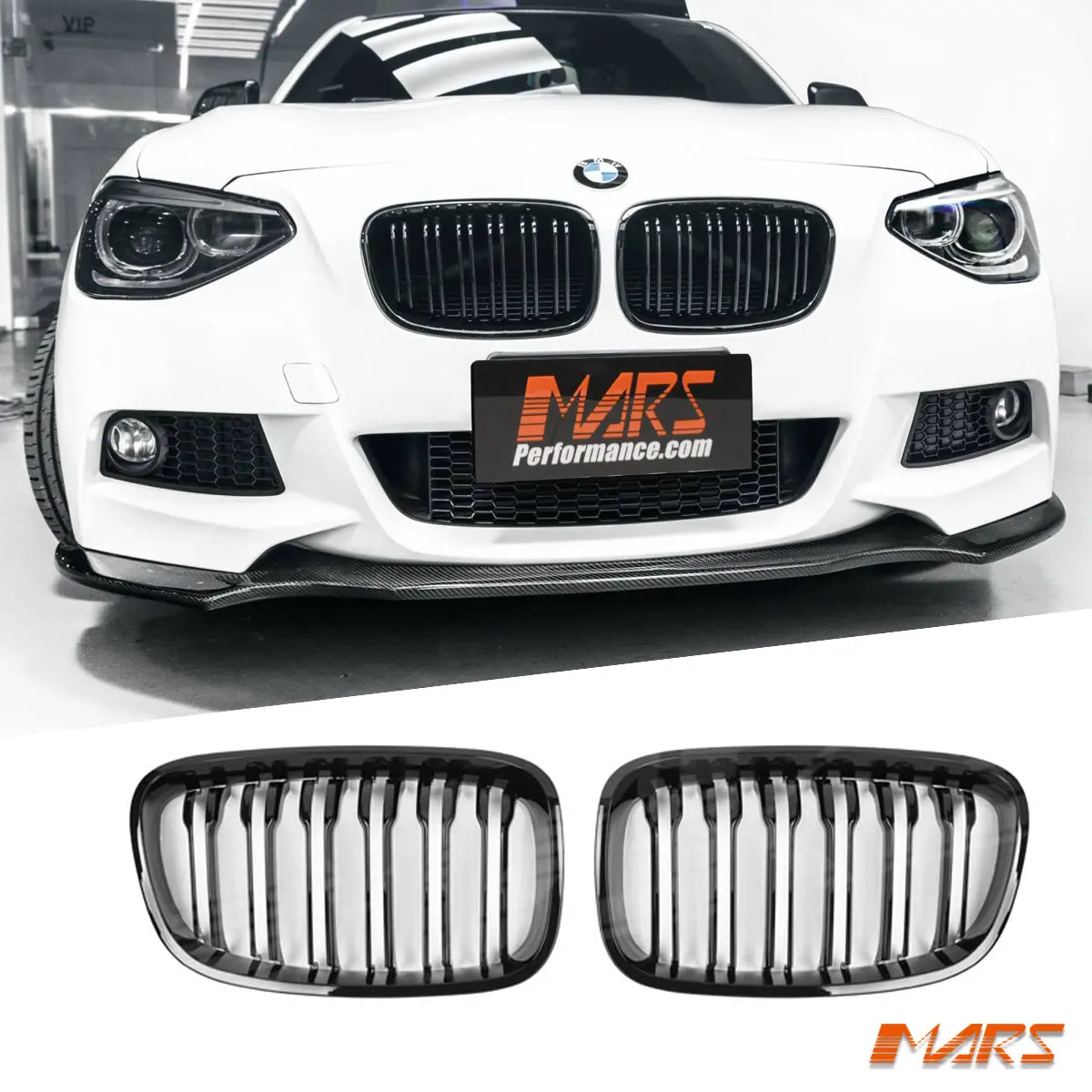 Gloss Black M4 Style Front Bumper Bar Bodykit Kidney Grille Grill For Bmw 1 Series F20 Hatch Pre Lci 2011-2015 1