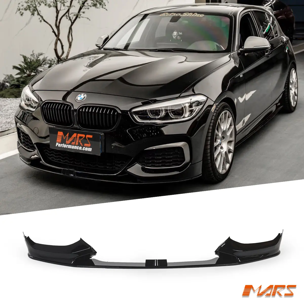 Gloss Black Performance Front Bumper Bar Splitters & Lip Spoiler Bodykit For Bmw 1 Series F20 Lci M Sport 2015-2019 1