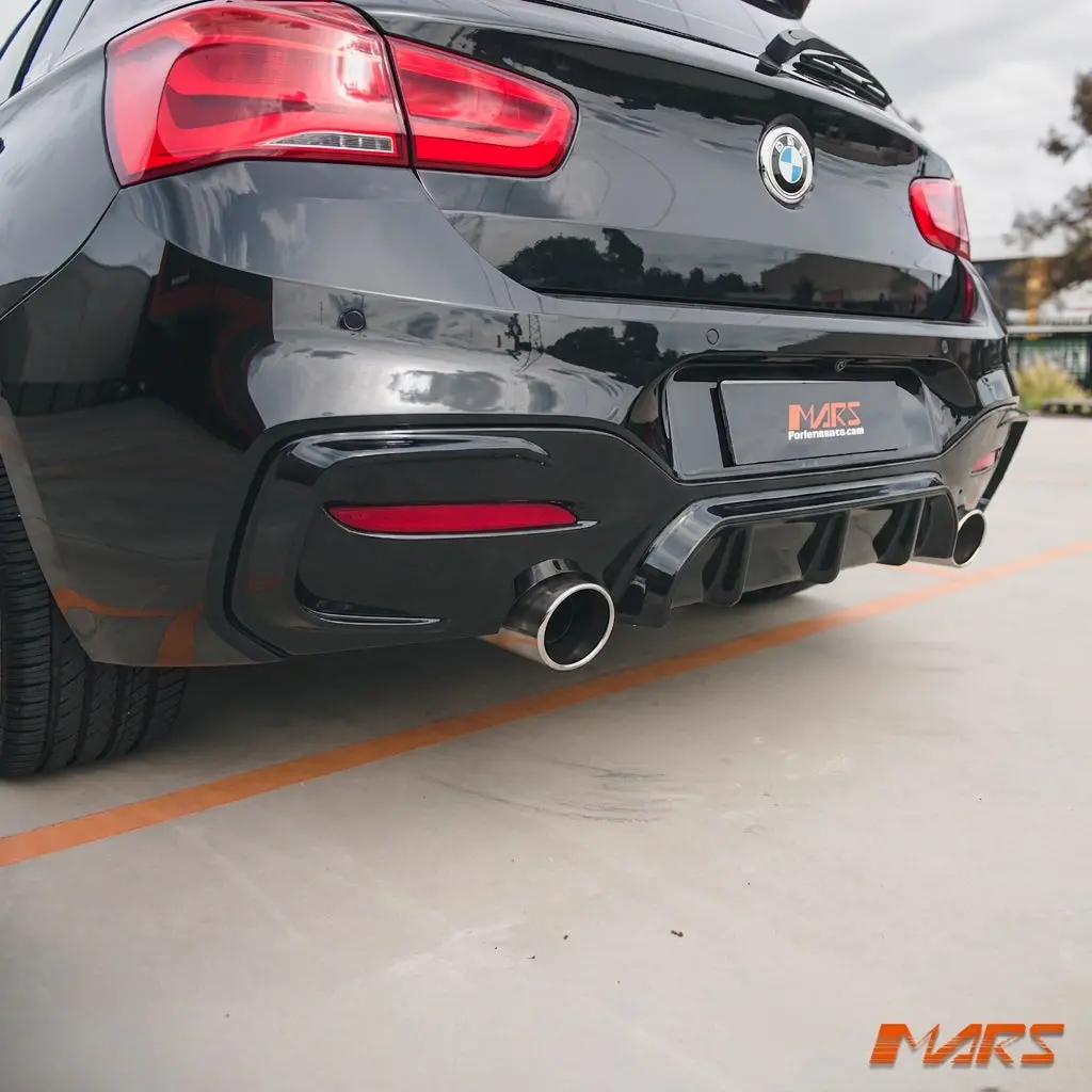 Gloss Black Performance Style Rear Bumper Bar Diffuser Bodykit For Bmw 1-Series F20 Lci 2015-2019 M Sport M135i M140i 1