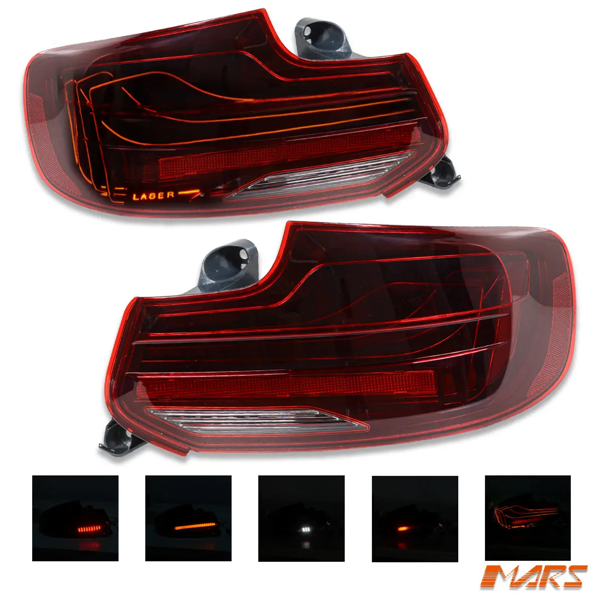 Red Clear Csl Laser Style Full Led Tail Lights For Bmw 2-Series F22 & F87 M2 2014-2022 1