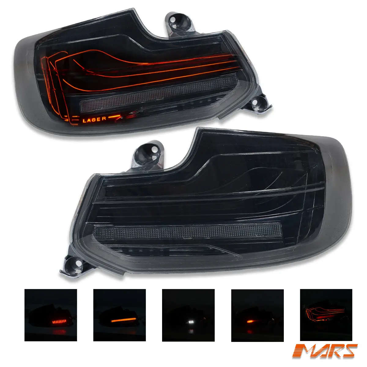 Smoked Csl Laser Style Full Led Tail Lights For Bmw 2-Series F22 & F87 M2 2014-2022 1
