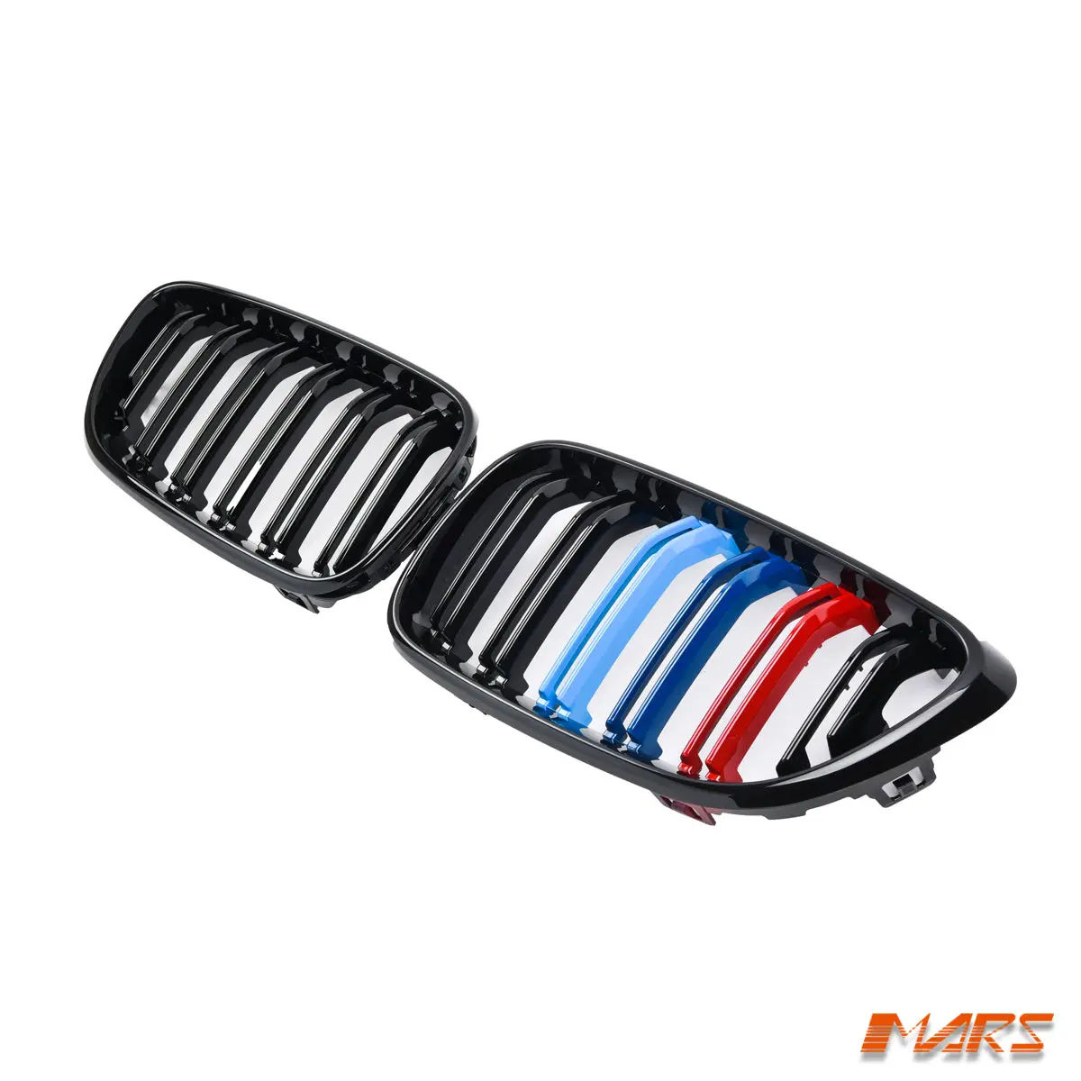 Gloss Black M2 Style Front Bumper Bar Kidney Grille Grill Bodykit With Colour Stripes For Bmw 2 Series F22 F23 & M2 F87 1