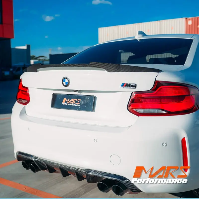 M4 Style Carbon Fibre Rear Trunk Lip Spoiler Wing Bodykit For Bmw 2-Series F22 Coupe & F87 M2 M2c 2014-2021 1
