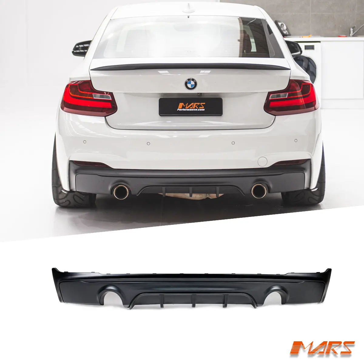 Matt Black Performance Rear Bumper Bar Diffuser Bodykit For Bmw F22 F23 2-Series M Sport M235i M240i 2014-2021 1