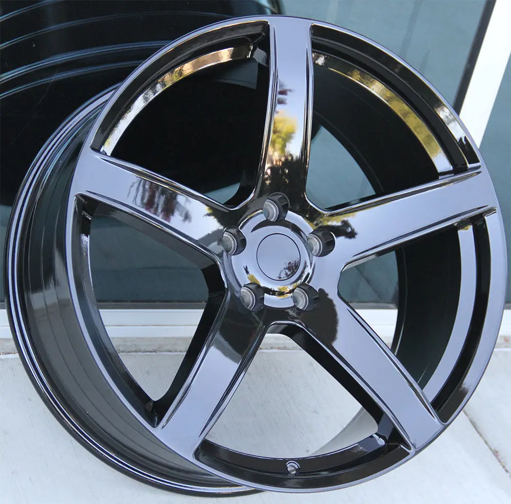 Jeep Wheels V1185 22X10 5X127 Gloss Black Fit Grand Cherokee Wrangler Hellcat Style 1