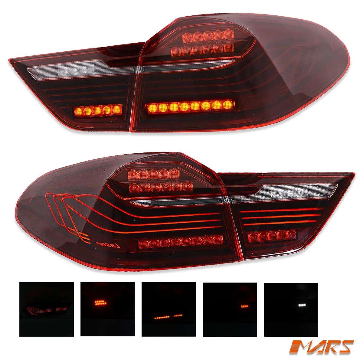 Full Led Csl Laser Style Tail Lights With Sequential Indicators For Bmw X4 F26 2014-2018 1