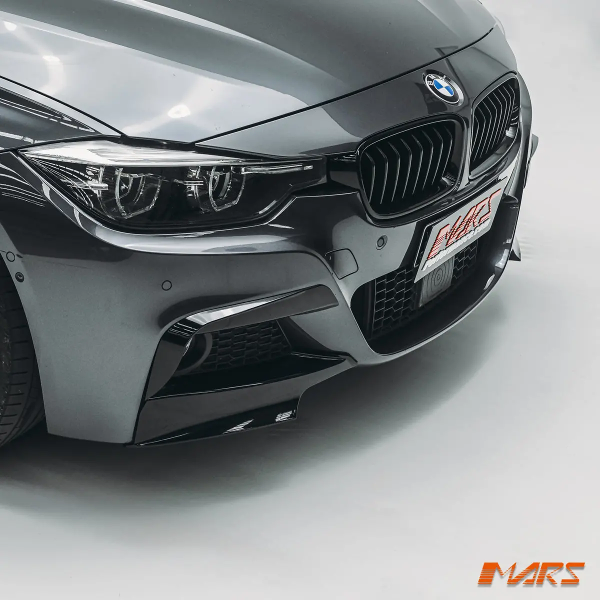 Gloss Black Upper Front Bumper Bar Splitters Spoiler Bodykit For Bmw 3-Series F30 F31 M Tech M Sport 2012-2018 2