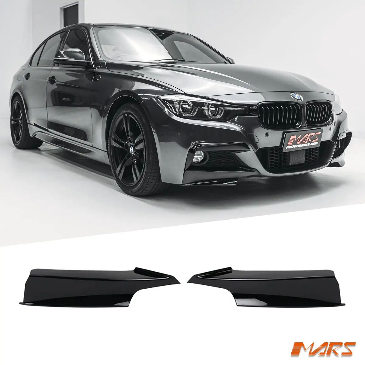 Gloss Black Performance Front Bumper Bar Splitters Spoiler Bodykit For Bmw 3-Series F30 F31 M Tech M Sport 2012-2018 1