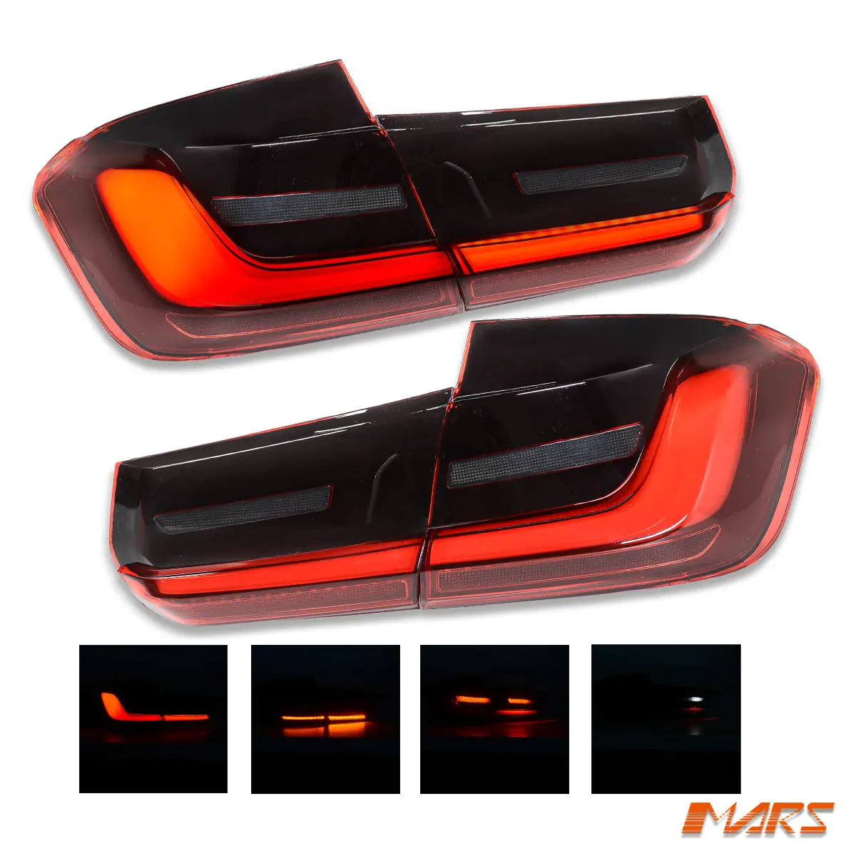 Smoked Full Led Update G80 M3 Style Tail Lights With Sequential Indicators For Bmw 3-Series F30 & M3 F80 2011-2018 1