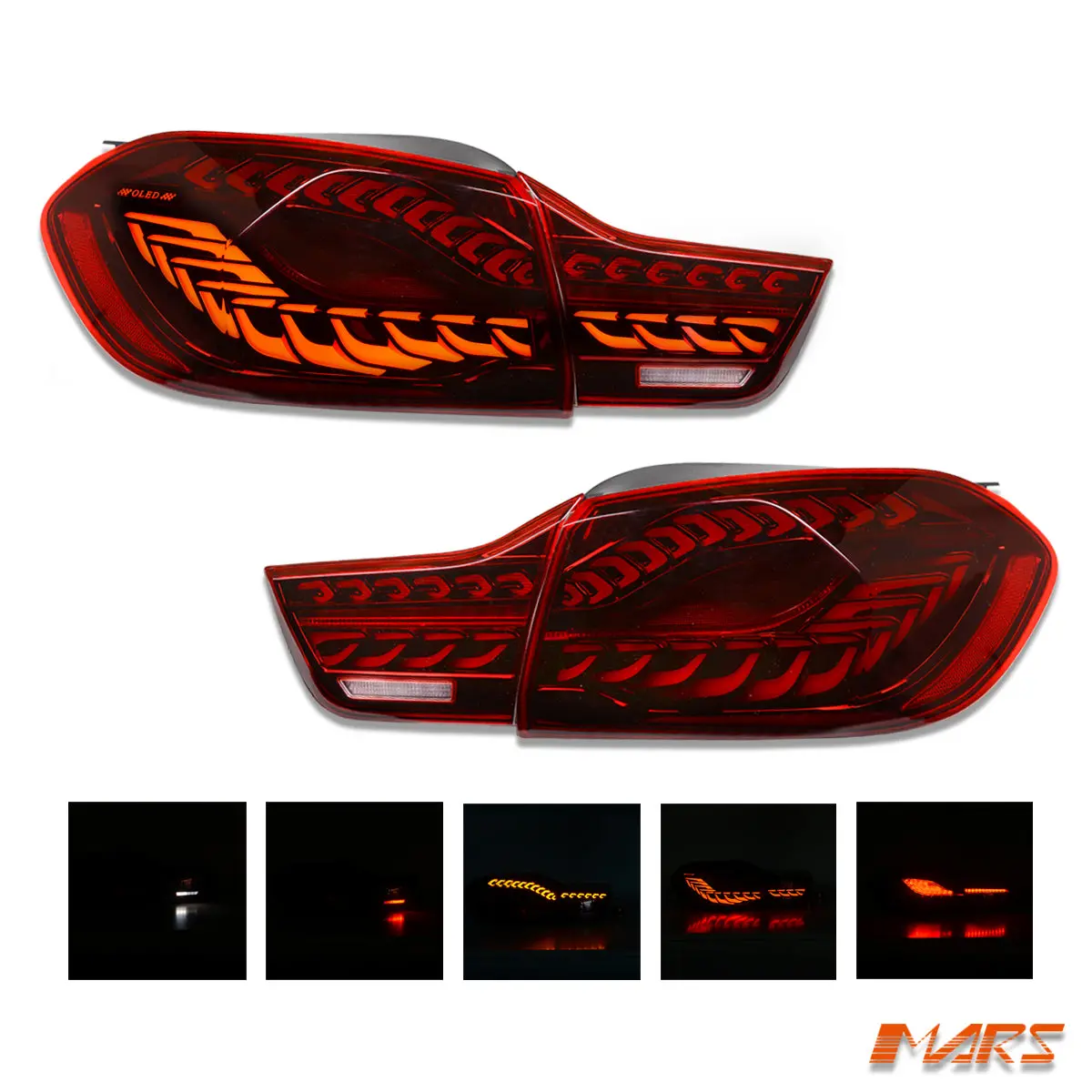 Red Full Led Oled Tail Lights With Led Sequential Indicator For Bmw 4-Series F32 F33 F36 & F82 F83 M4 & Cs Gts 1