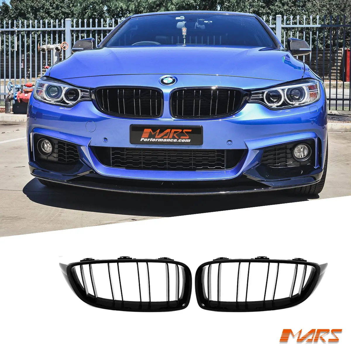 Mars Gloss Black Front Bumper Bar Grille Grill Bodykit For Bmw 4 Series F32 F33 F36 & F80 M3 F82 F83 M4 1
