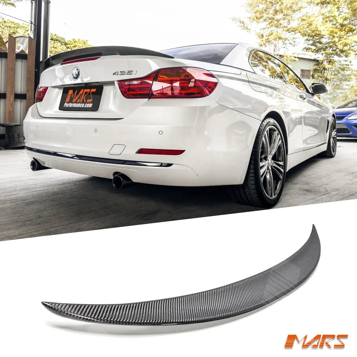 Carbon Fibre M Performance Style Rear Trunk Lip Spoiler Bodykit For Bmw 4-Series F33 Convertible & F83 M4 1