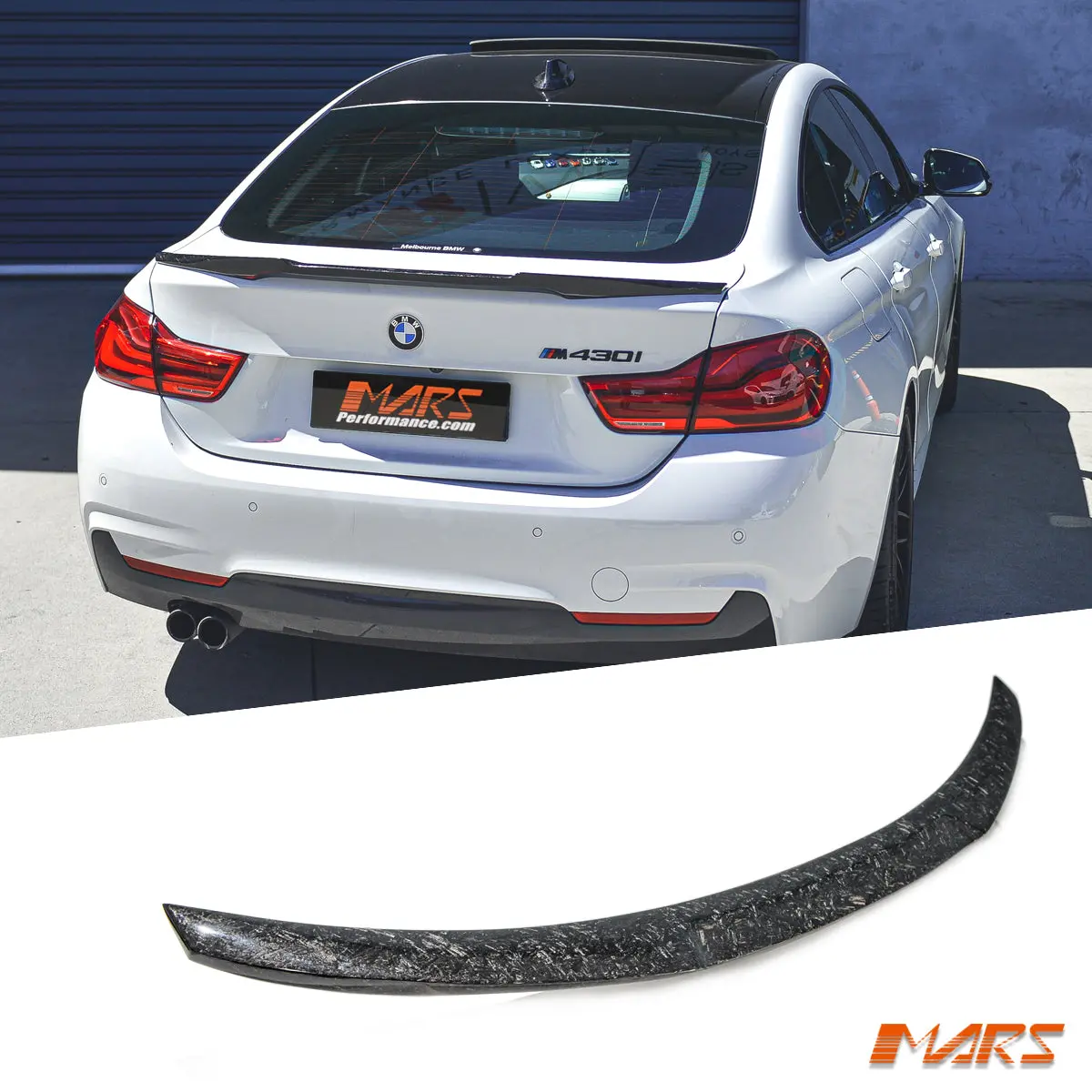 Marble Forged Carbon M4 Style Rear Trunk Boot Lip Spoiler Wing Bodykit For Bmw 4-Series F36 4 Doors Grand Coupe 2014-2020 1