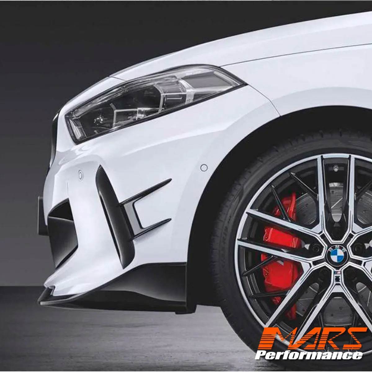 Gloss Black Performance Aero Dynamic Bumper Canard Splitters For Bmw 1 Series F40 2019-2024 1