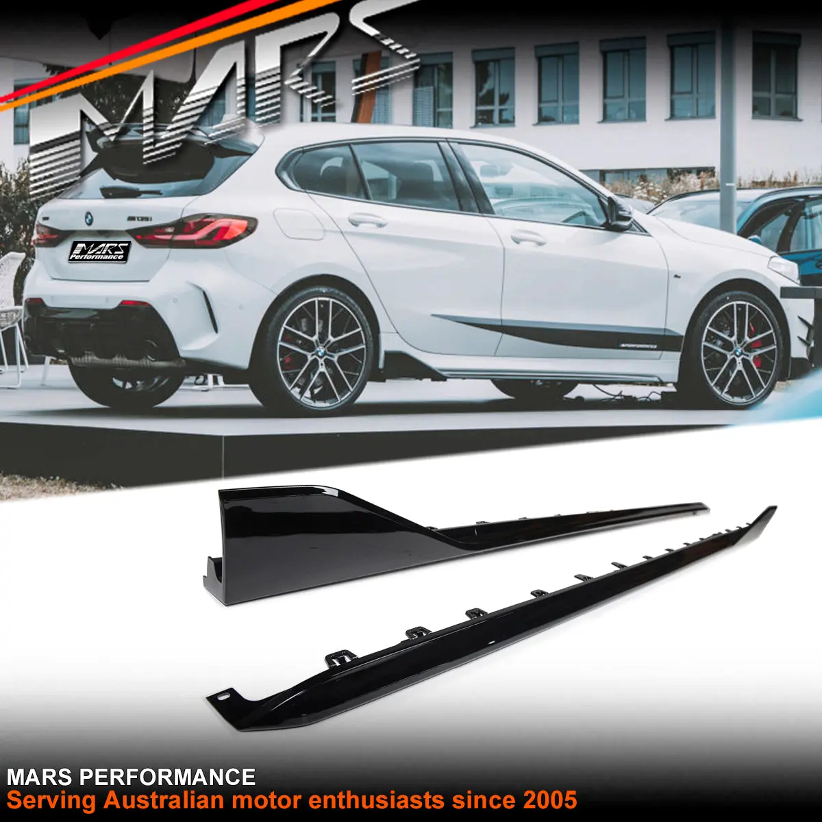 Gloss Black Performance Aero Dynamic Lower Side Skirt Lip Spoiler Bodykit For Bmw 1 Series F40 2019-2024 1