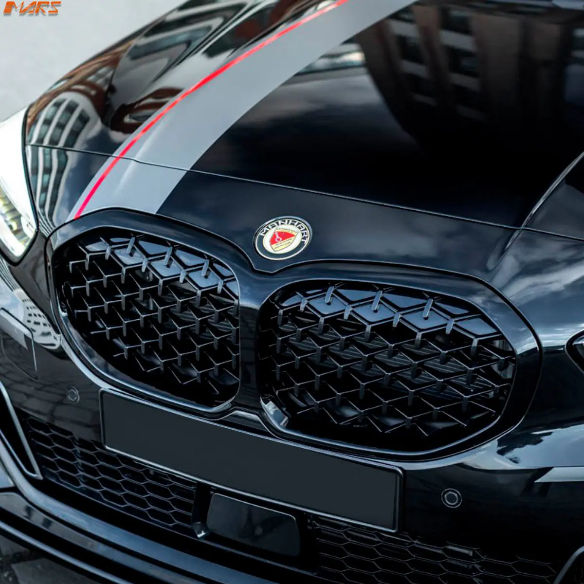 Gloss Black M135i Style Front Bumper Bar Kidney Grill Grille For Bmw 1 Series F40 2019-2024 1