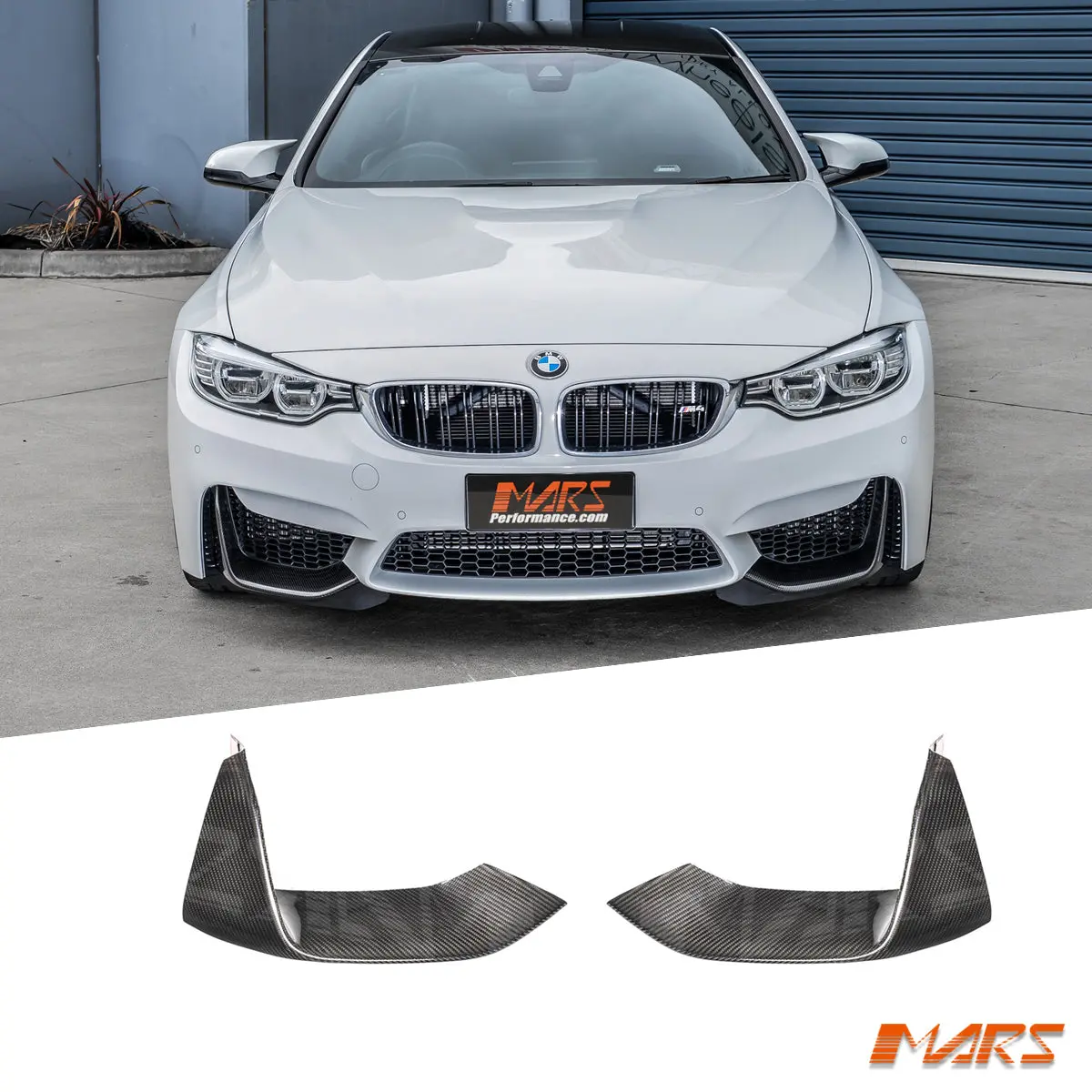 M Performance Style Carbon Fibre Front Bumper Bar Splitter Covers Bodykit For Bmw F80 M3 & F82 F83 M4 2014-2020 1