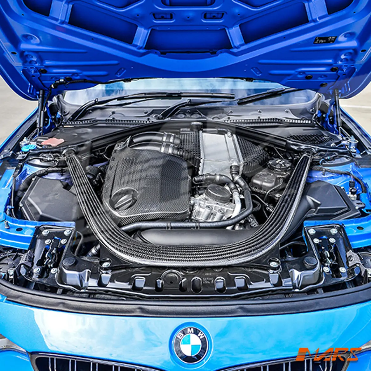 Flokraft Carbon Fibre Engine Cover Replacement Bodykit For Bmw M3 F80 & M4 F82 F83 S55 I6 2014-2020 1