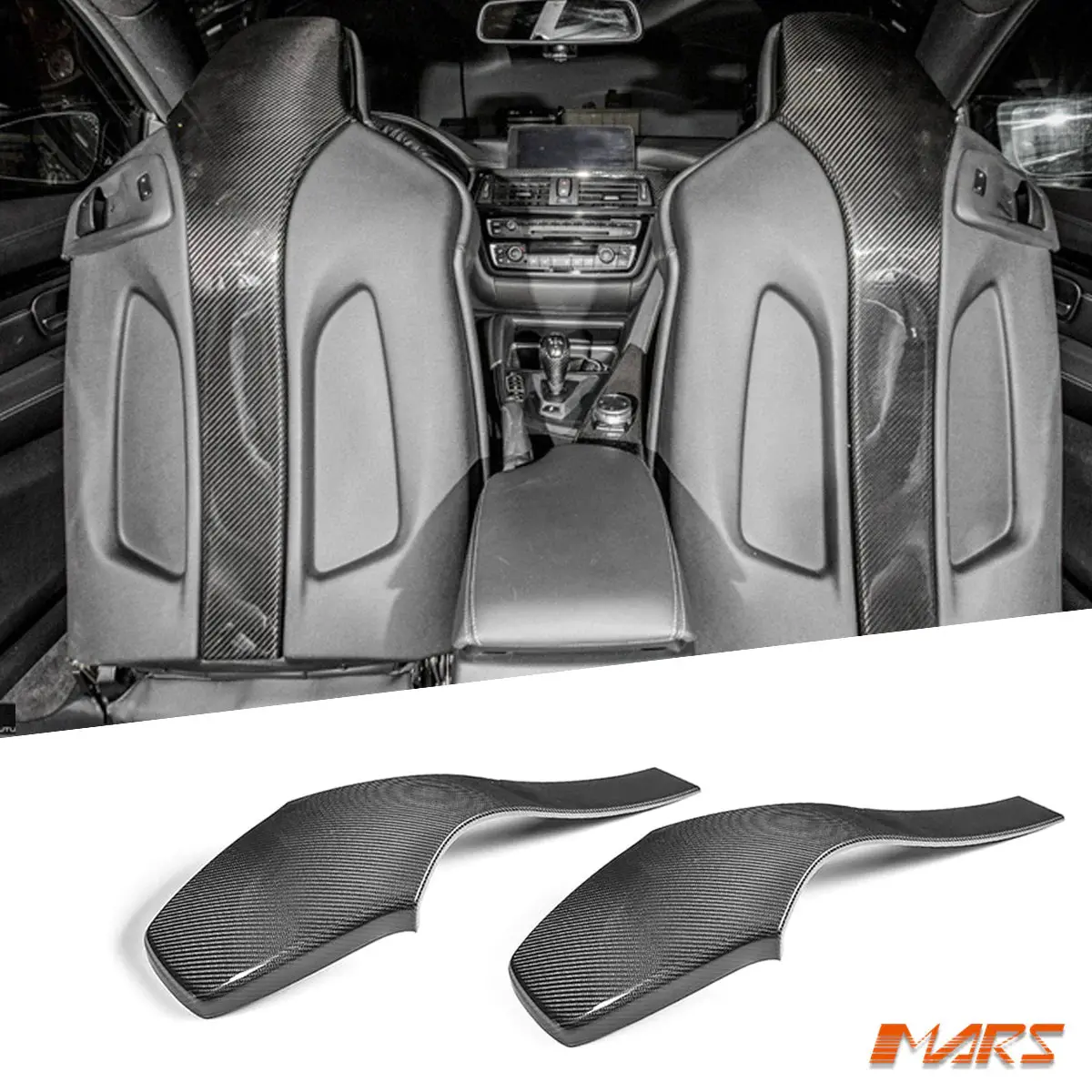 Flokraft Dry Carbon Fibre Front Seat Cover For Bmw M3 F80 & M4 F82 F83 2014-2020 1
