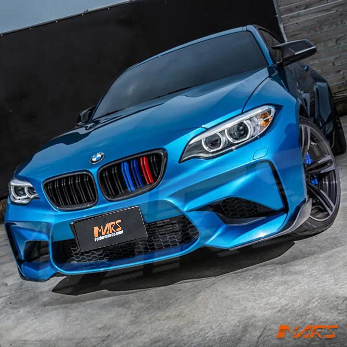 Flokraft Performance Carbon Fibre Front Bumper Bar Winglet Splitter Lip Spoiler Bodykit For Bmw F87 M2 2016-2022 2
