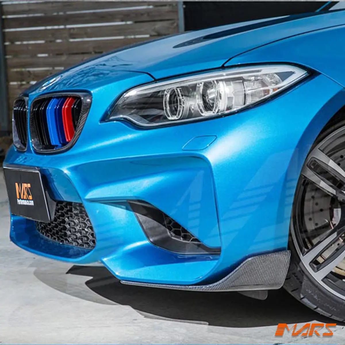 Flokraft Performance Carbon Fibre Front Bumper Bar Winglet Splitter Lip Spoiler Bodykit For Bmw F87 M2 2016-2022 1