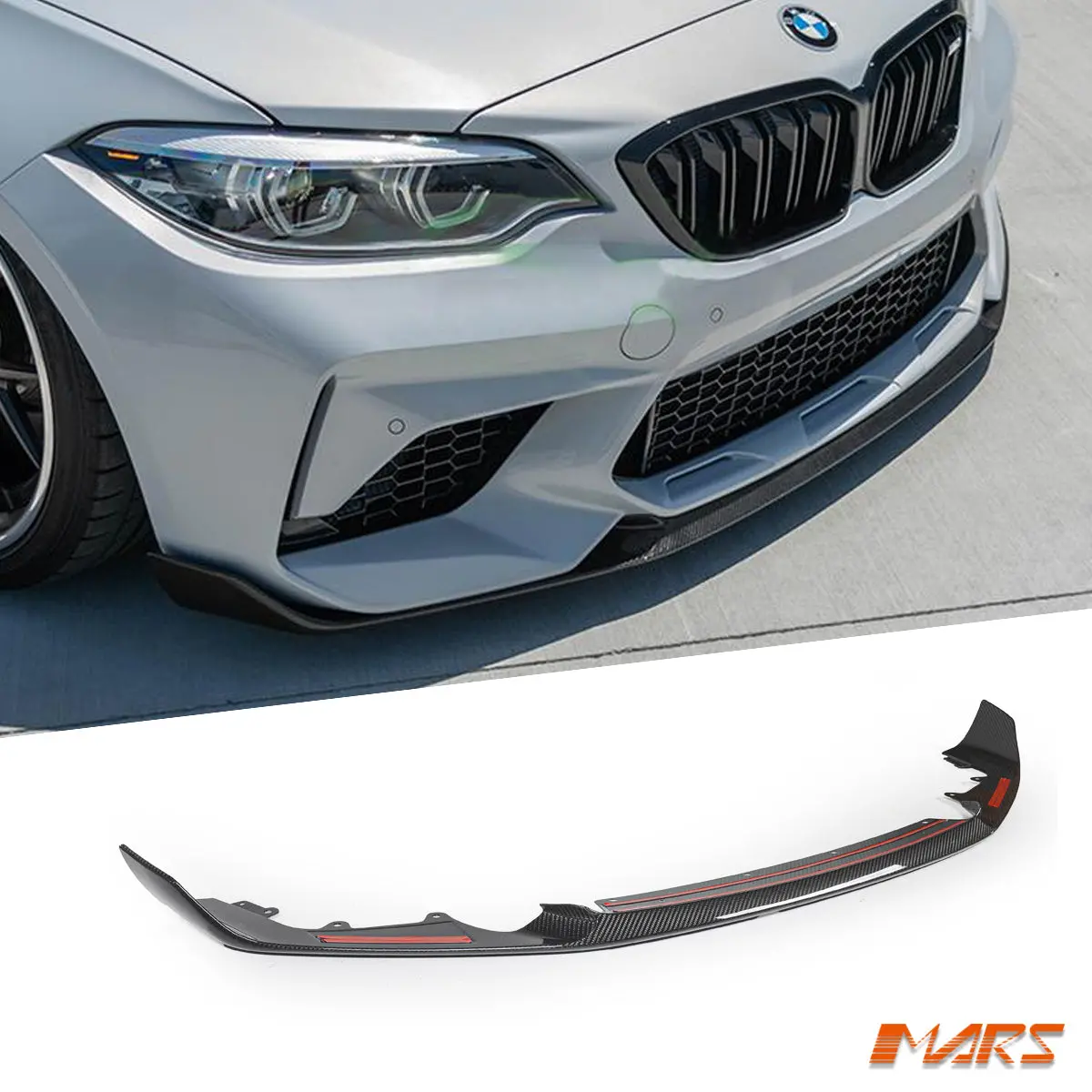 Performance Carbon Fibre Front Bumper Bar Lip Spoiler Bodykit For Bmw F87 M2 Competition 2016-2022 1