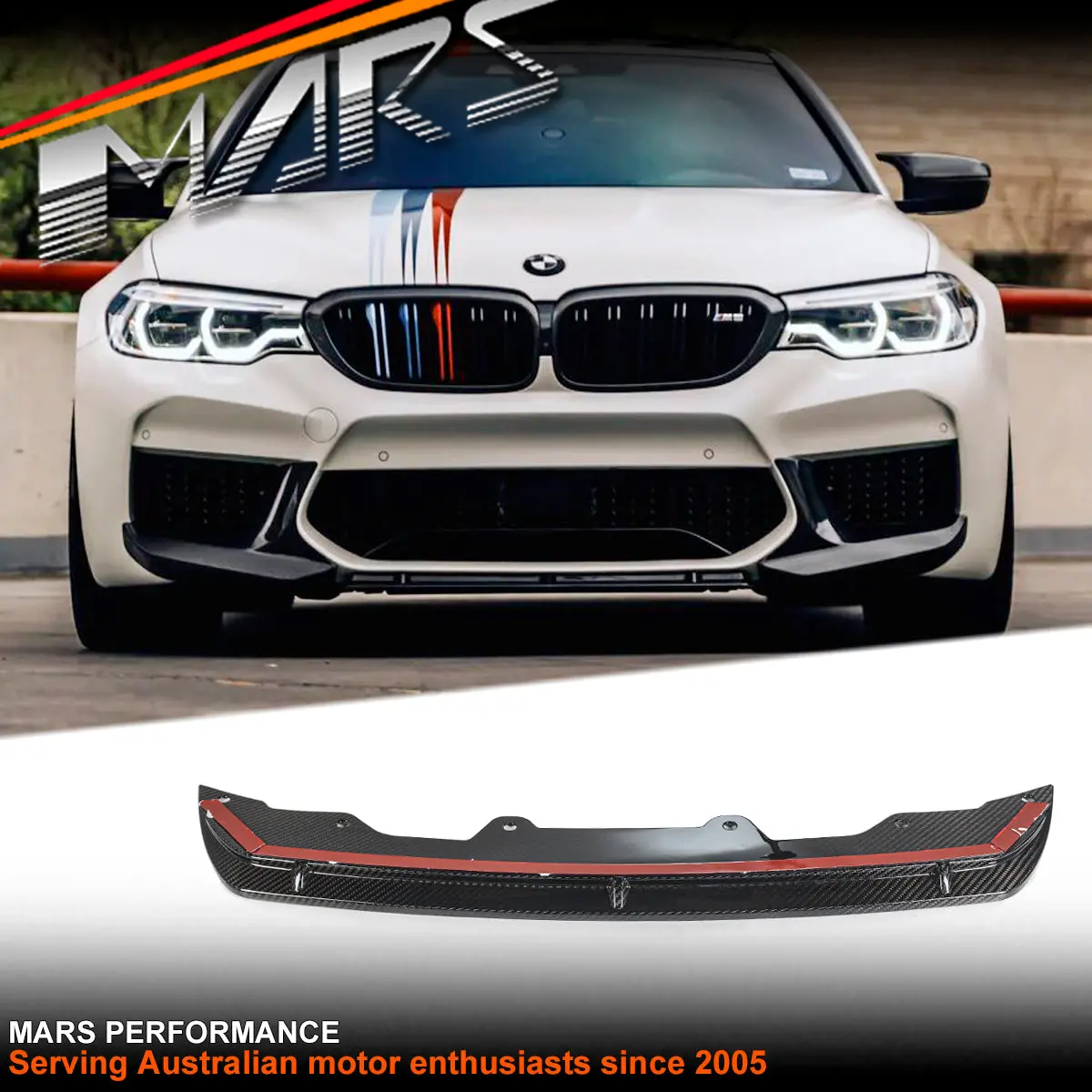 Dry Carbon Fibre Front Bumper Bar Lower Center Spoiler Lip Performance Bodykit For Bmw M5 F90 Pre Lci 2018-2020 1