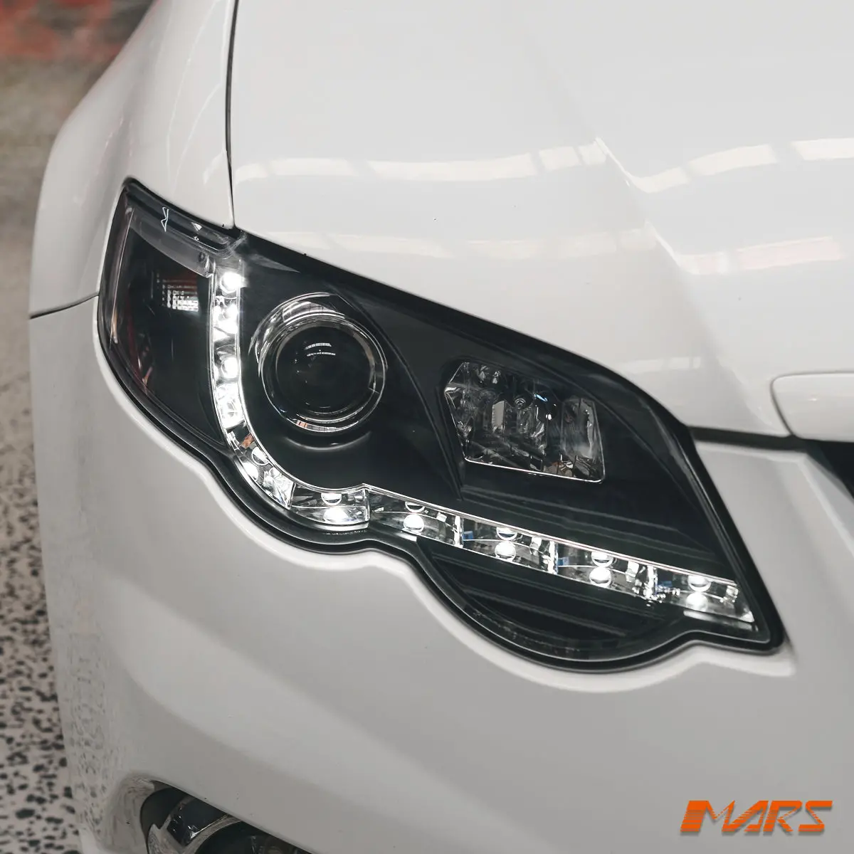 Black Drl Led Head Lights For Ford Fpv Series 1 Falcon Fg Xr6 & Xr8 Sedan & Ute 1