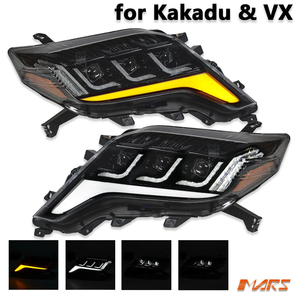 Full Led Head Lights For Toyota Landcruiser Prado 150 Series Fj150 / Lc150 Kakadu & Vx (2013–2017) 1