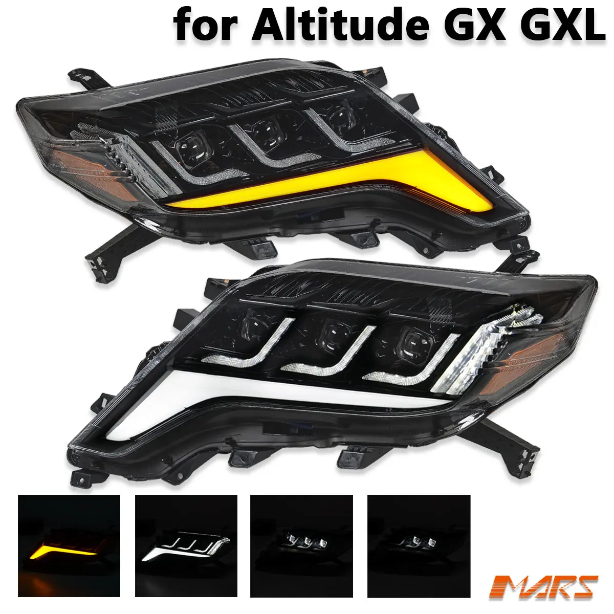 Full Led Head Lights For Toyota Landcruiser Prado 150 Series Fj150 / Lc150 Altitude, Gx, Gxl (2013–2017) 1