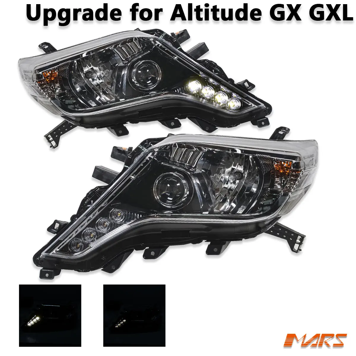 Upgrade Drl & Led Projector Head Lights For Toyota Landcruiser Prado 150 Series Fj150 / Lc150 (2013–2017) 1