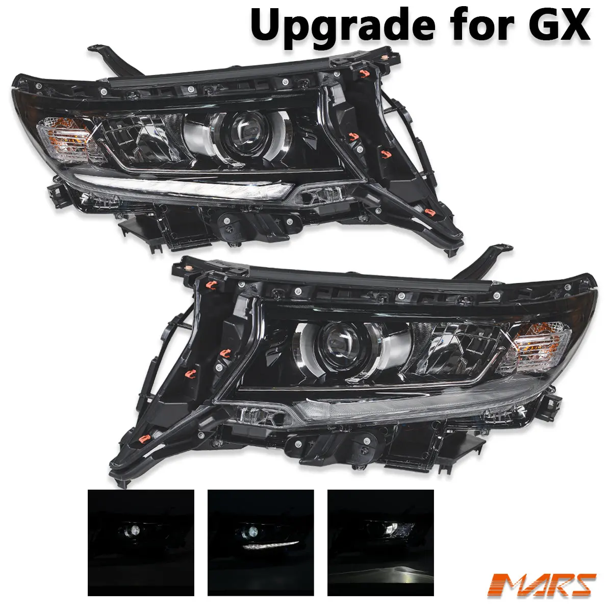 Upgrade Led Drl Head Lights For Toyota Land-Cruiser Prado 150 Series Lc150 Fj150 Gx 2018-2023 1