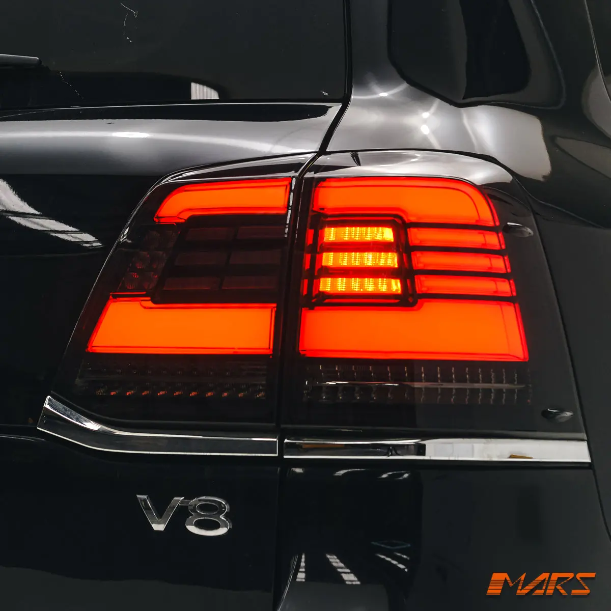 Black Full Led Tail Lights With Sequential Indicators For Toyota Landcruiser Fj200 Lc200 200 Series 2007-2015 1