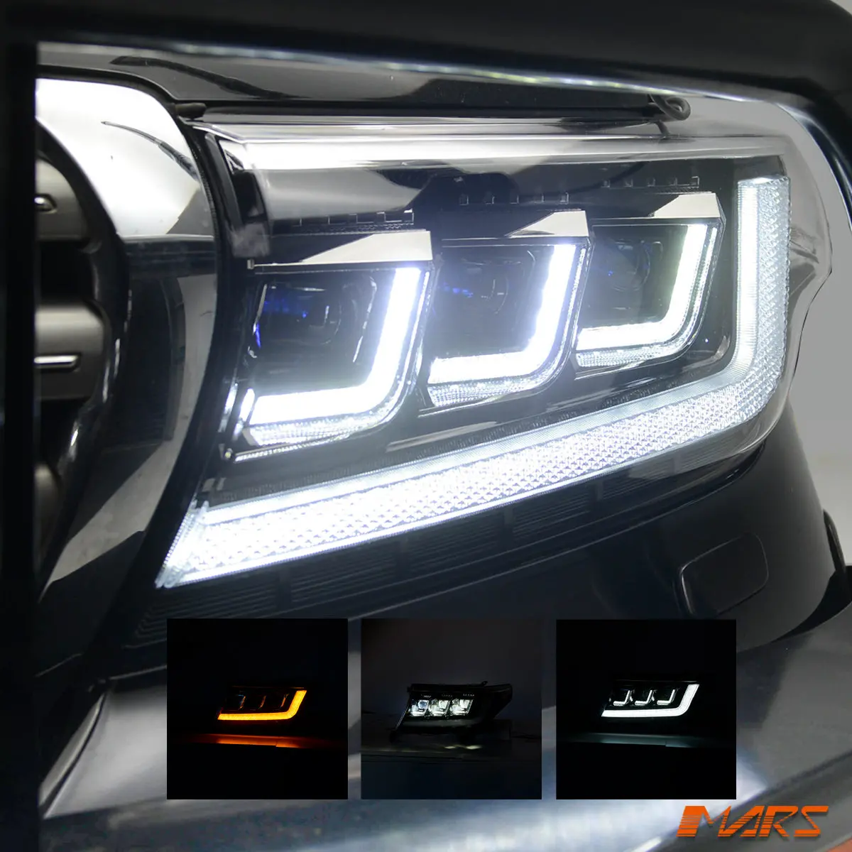 Full Led & Drl Head Lights With Sequential Indicators For Toyota Landcruiser 200 Series 2007-2015 Lc200 Fj200 1