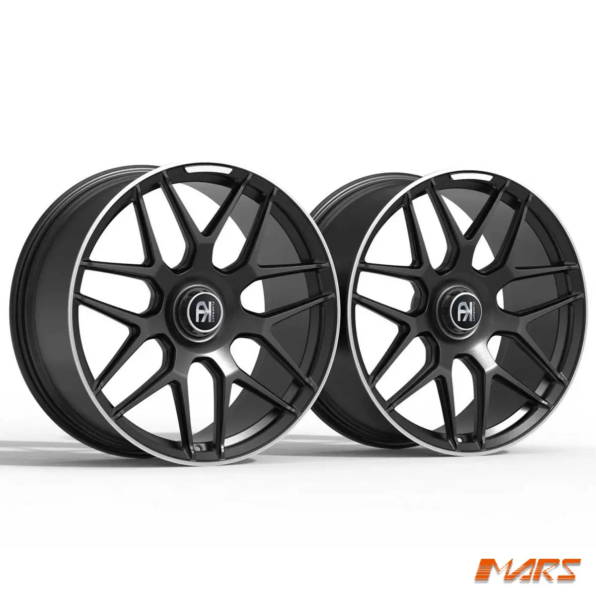 Flokraft Fk-Mb1 21 Inch Matt Black Monoblock Forged Stag Wheels Rims For Mercedes-Benz Glc-Class & Glc43 Glc63 Amg 1