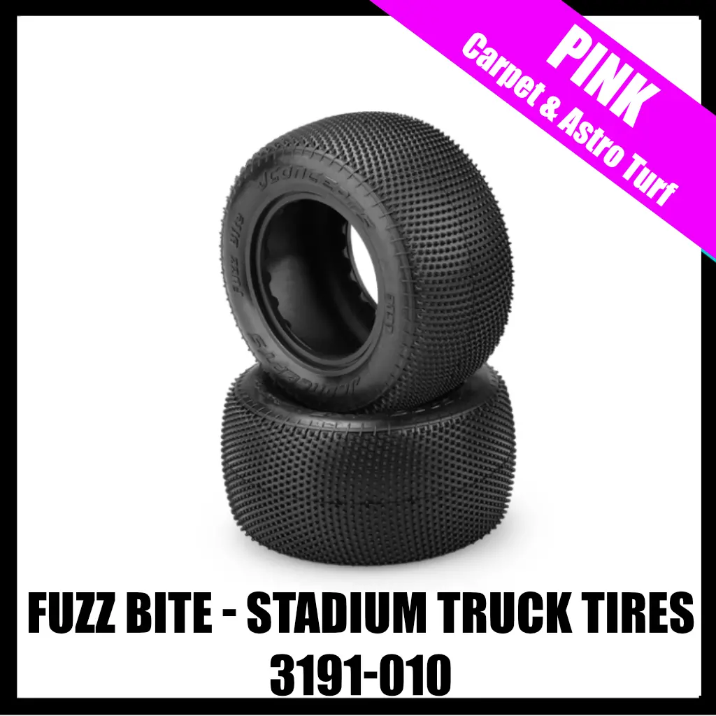 Jconcepts 3191-010 Fuzz Bite - Stadium Truck Tires - Pink Compound 1