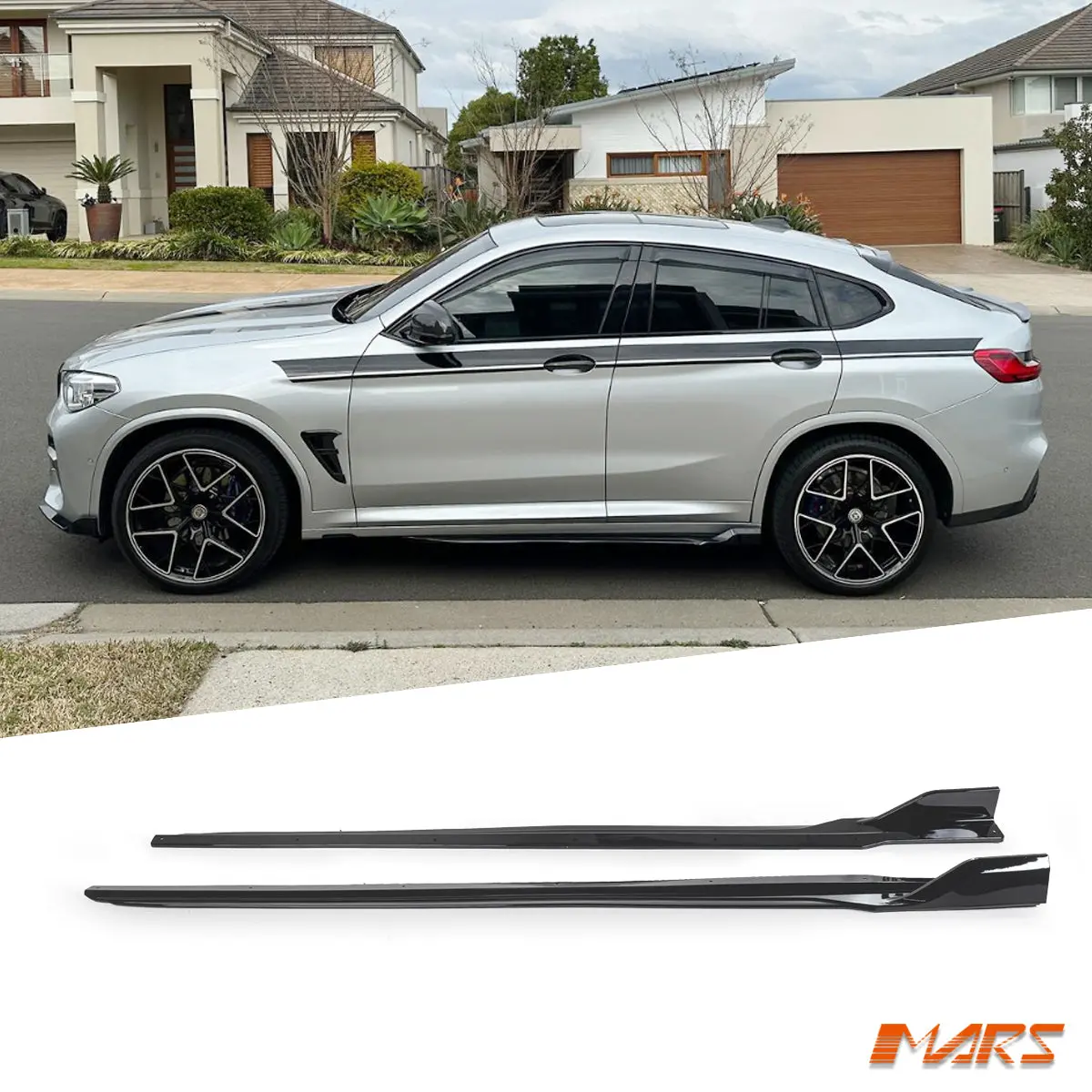 Gloss Black Aero Performance Lower Side Skirts Lip Spoiler Winglet Bodykit For Bmw X3 G01 & X4 G02 M Sport 1