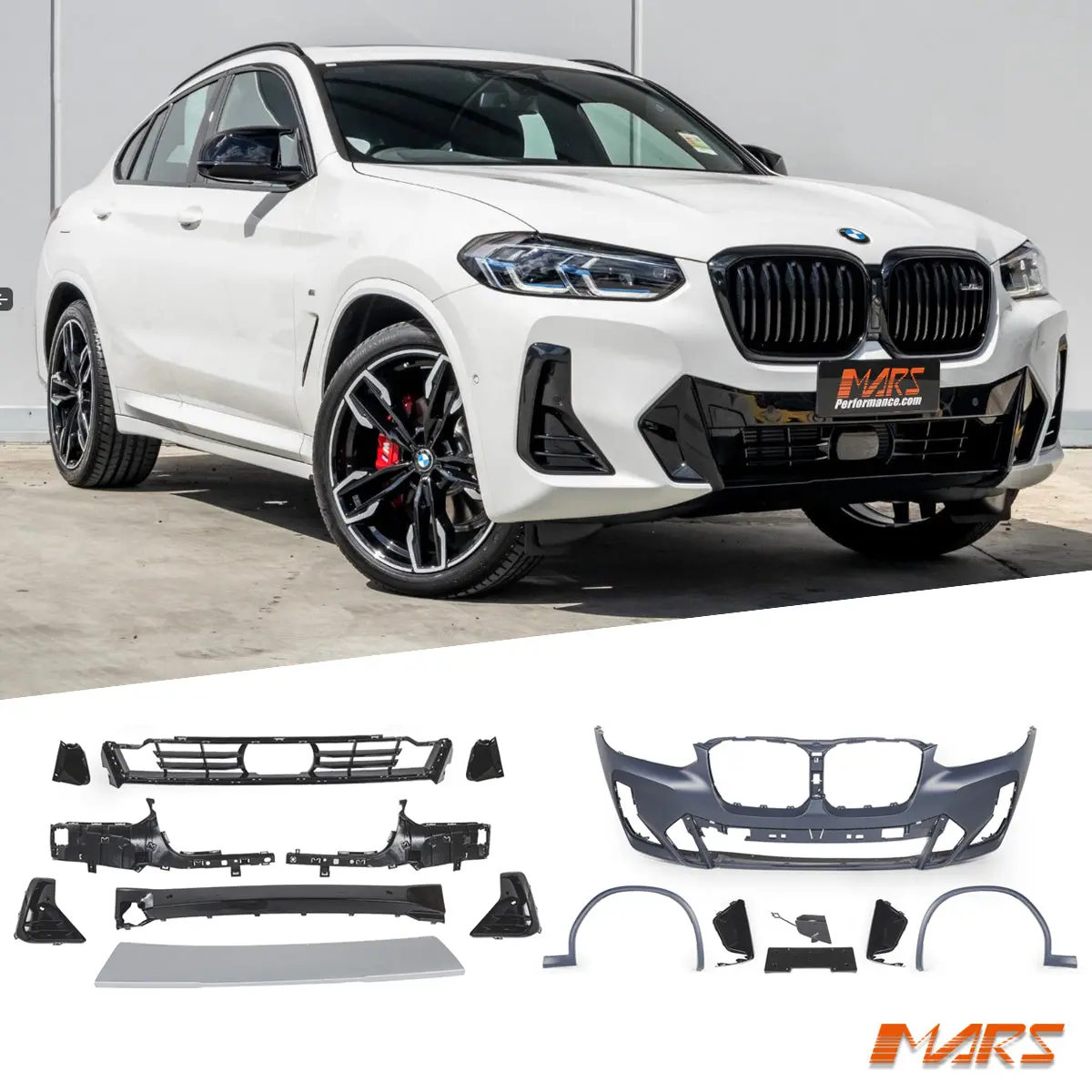 Front Bumper Bar Bodykit For Bmw X3 G01 M Sport Lci & X4 G02 Lci 2021-2024 1
